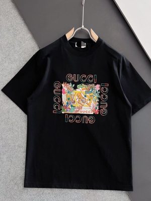 Replica Designer Gucci Men And Women Casual Loose Short-Sleeved T-Shirt