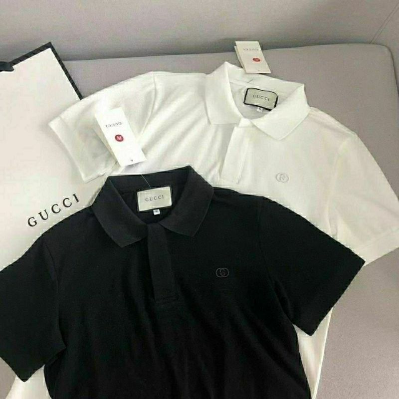Replica Designer Gucci Men Letter Embroidery Casual Polo Shirt