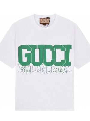 Replica Designer Gucci Men Women Letter Short-Sleeved T-Shirt