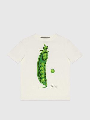 Replica Designer Gucci Men Women Pea Princess Short-Sleeved T-Shirt