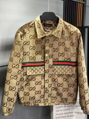 Replica Designer Gucci Men'S Casual Jacquard Lapel Jacket