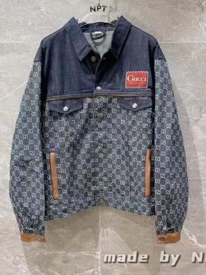 Replica Designer Gucci Men'S Vintage Denim Jacket