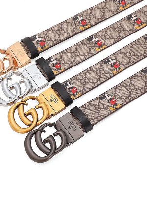 Replica Designer Gucci Mickey Double G Belt