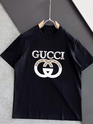 Replica Designer Gucci Simple Men And Women Short-Sleeved T-Shirt