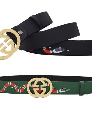Replica Designer Gucci Snake Print Men Belt