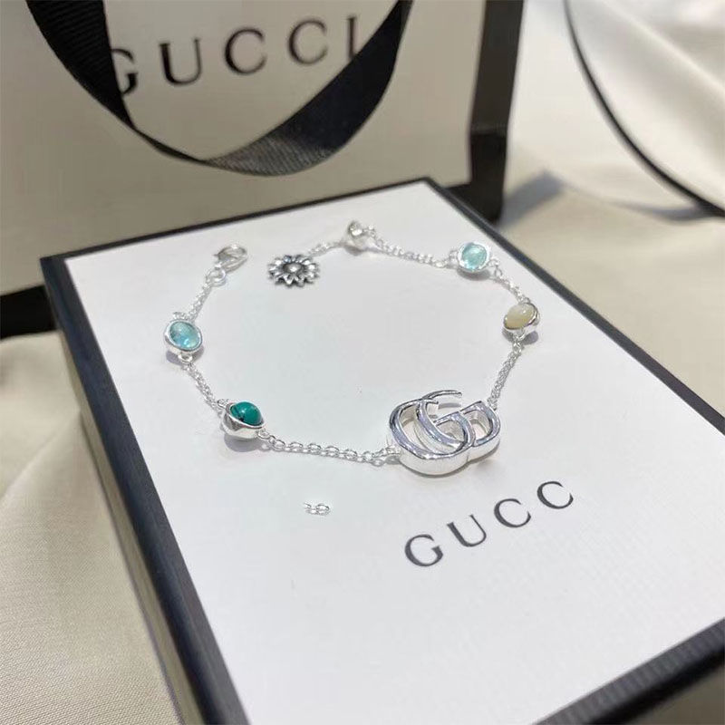 Replica Designer Gucci Tricolor Green Daisy Bracelet