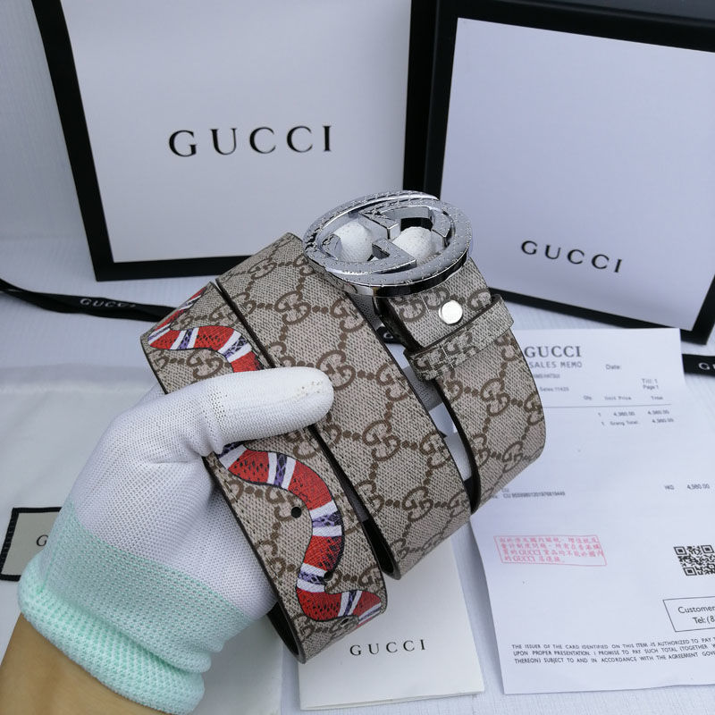 Replica Designer Gucci Unisex Leather G Buckle Simple Retro Belt