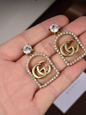 Replica Designer Gucci Women Double G Letter Earrings