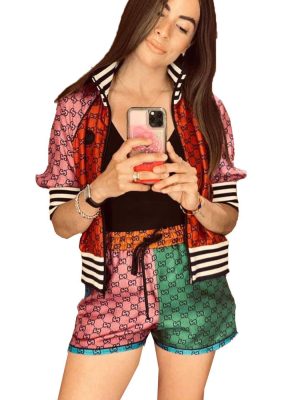 Replica Designer Gucci Women Fashion Print Two-Piece Set