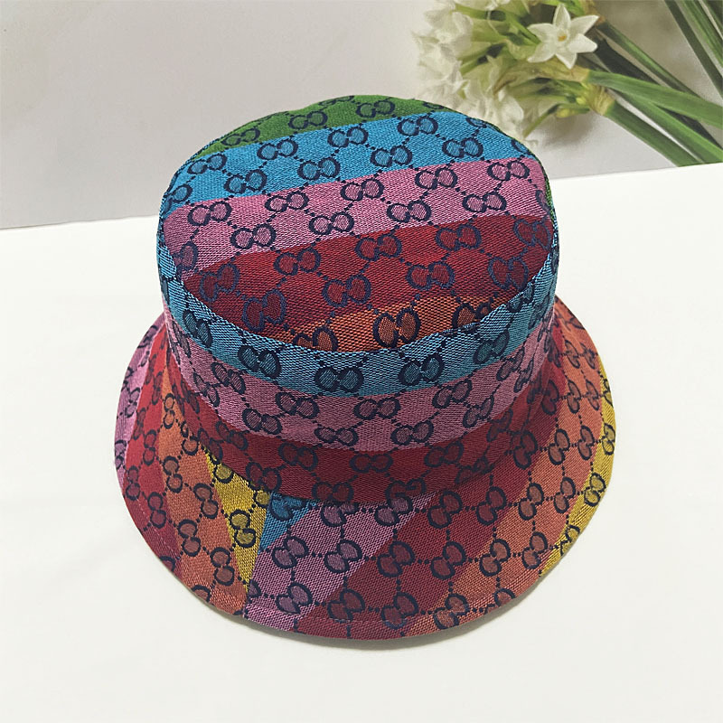 Replica Designer Gucci Women Men Sunscreen Wide-Brimmed Letter Double G Leisure Flow Anti-Ultraviolet Hat