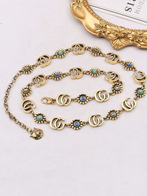 Replica Designer Gucci Women Retro Small Daisy Necklace Necklace