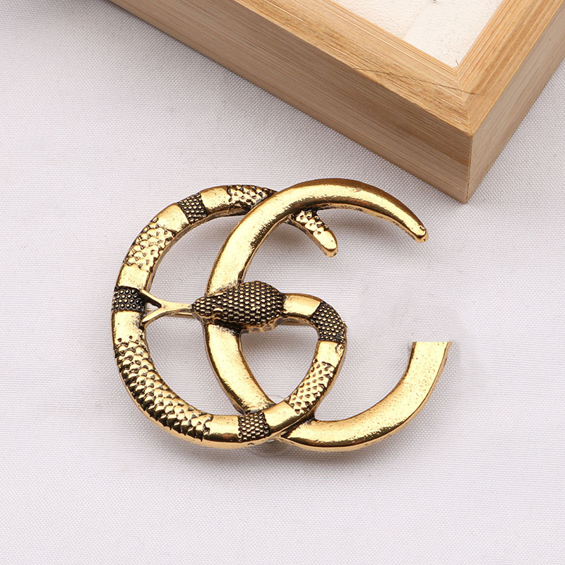 Replica Designer Gucci Women Retro Snake-Shaped Personality Elegant Temperament Brooch