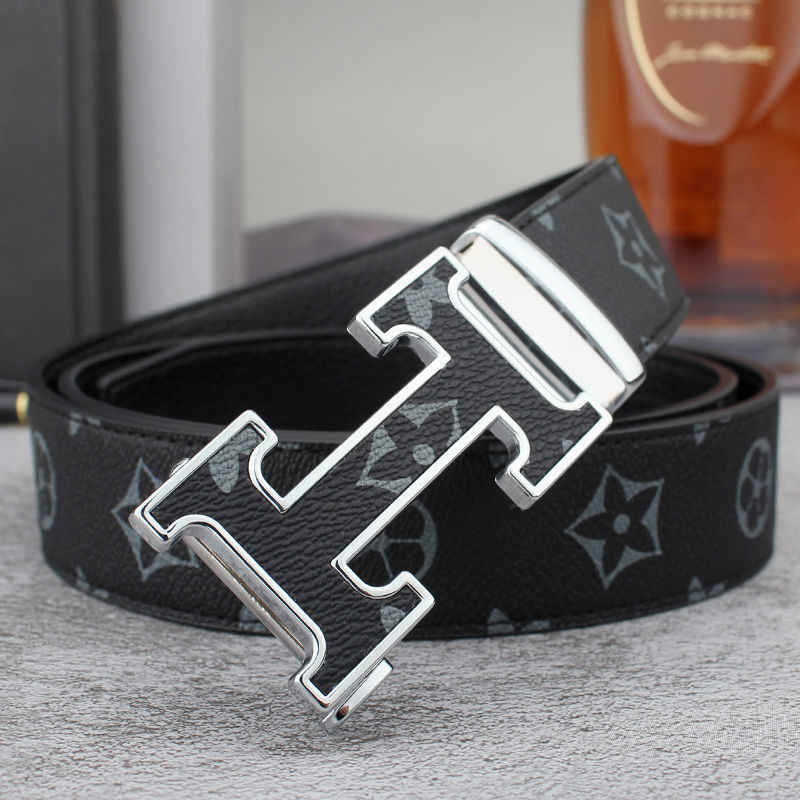 Replica Designer Hermes Uomo Moda H Lettere Plaid Cintura Fibbia Automatica