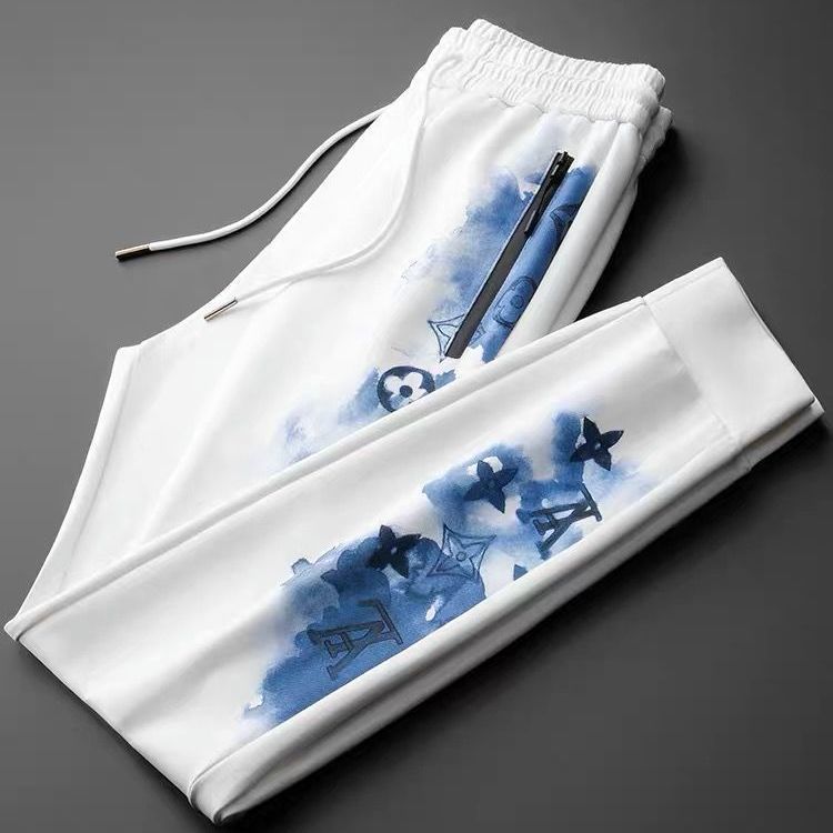 Replica Designer Louis Vuitton Casual Tie-Dye Printed Sweatpants