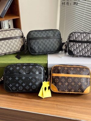 Replica Designer Louis Vuitton Classic Print Zippered Shoulder Bag