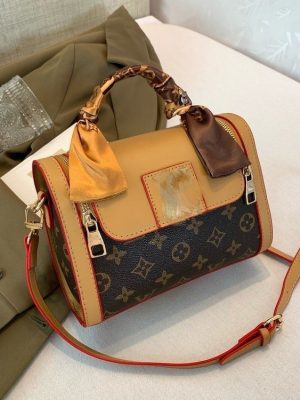 Replica Designer Louis Vuitton Fashion Contrast Color Patchwork Shoulder Bag