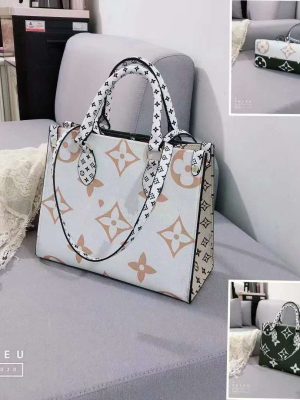 Replica Designer Louis Vuitton Fashion Large Capacity Reversible Printed Tote Bag