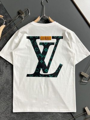 Replica Designer Louis Vuitton Fashion Letter Print Crew Neck T-Shirt