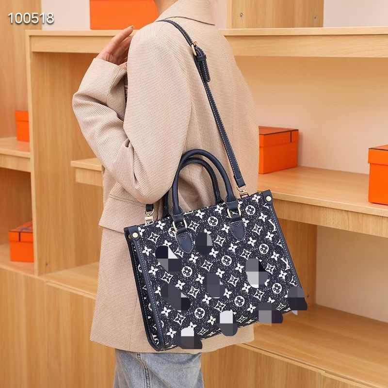 Replica Designer Louis Vuitton Fashion Letter Print Large Capacity Tote Bag