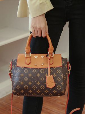 Replica Designer Louis Vuitton Fashion Letter Print Patchwork Large Capacity Shoulder Bag