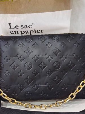 Replica Designer Louis Vuitton Fashion Solid Color Embossed Shoulder Bag