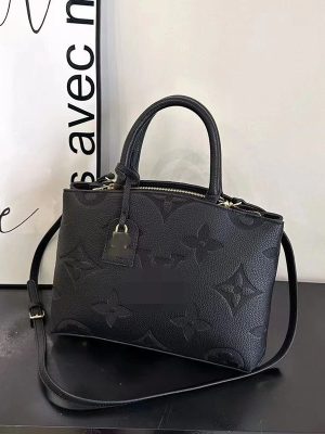 Replica Designer Louis Vuitton Fashion Solid Letter Embossed Tote Shoulder Bag