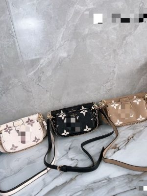 Replica Designer Louis Vuitton Fashion Three-In-One Classic Shoulder Mahjong Bag