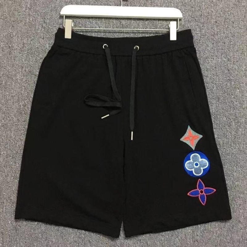 Replica Designer Louis Vuitton Men Casual Embroidered Shorts
