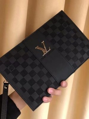 Replica Designer Louis Vuitton Men Large Capacity Casual Clutch Bag