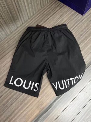 Replica Designer Louis Vuitton Men Simple Solid Color Casual Shorts