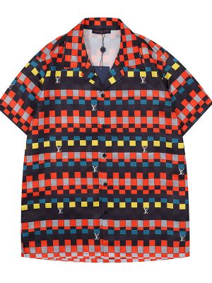 Replica Designer Louis Vuitton Men'S Casual Short Sleeve Shirt