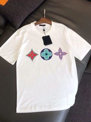 Replica Designer Louis Vuitton Simple Loose Short Sleeve T-Shirt