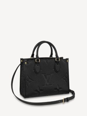 Replica Designer Louis Vuitton Solid Color Letter Embossed ONTHEGO Bag