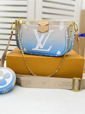 Replica Designer Louis Vuitton Women Gradient Printing Single Shoulder Messenger Bag