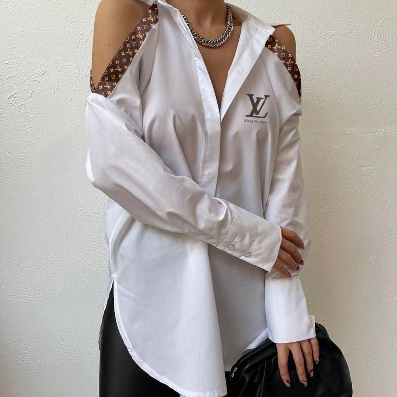 Replica Designer Louis Vuitton Women'S Fashion Off-Shoulder Blouse