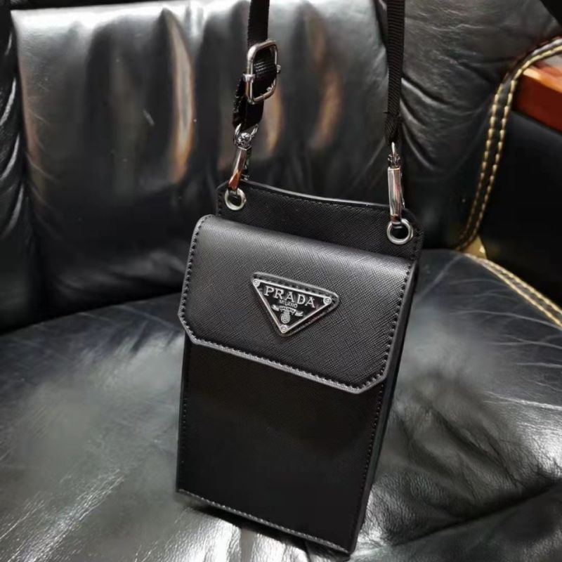 Replica Designer Prada All-Match Black Small Square Foreskin Mobile Phone Bag