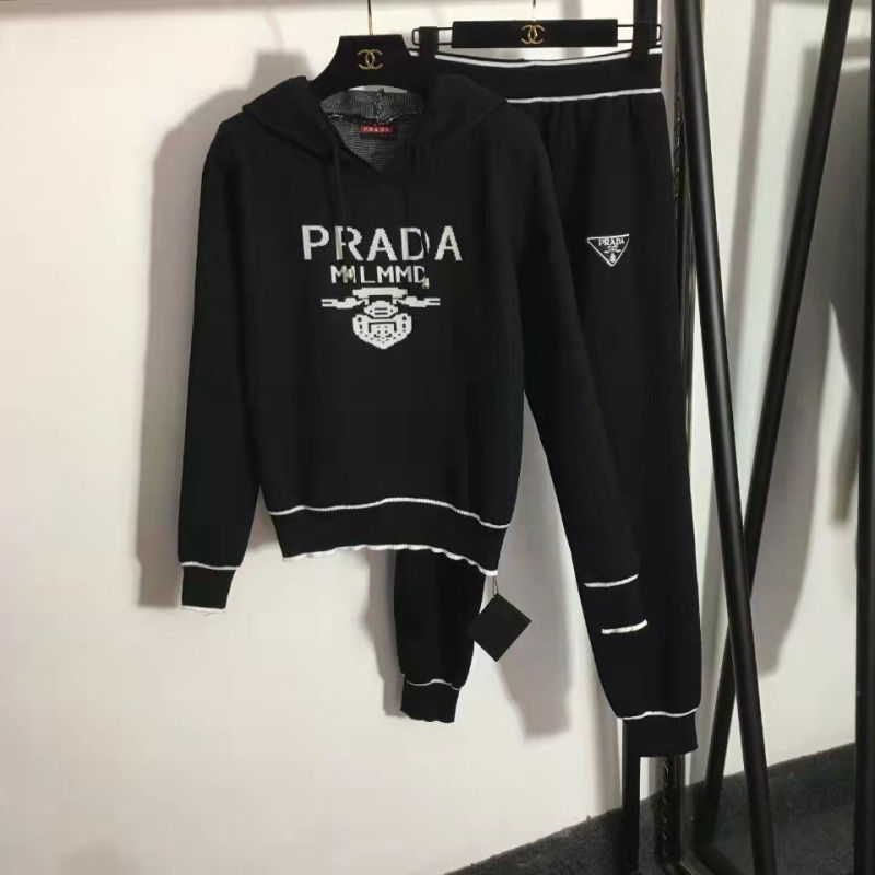 Replica Designer Prada Casual Sports Knit Set