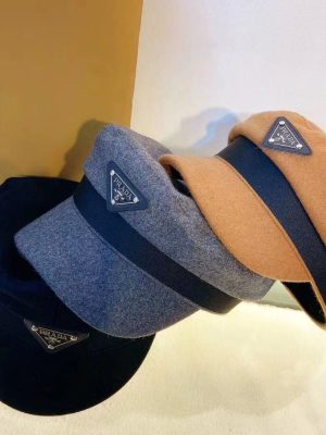 Replica Designer Prada Couple Fashion Solid Color Casual Sailor Hat