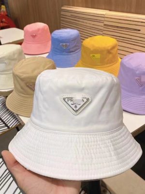 Replica Designer Prada Couple Solid Color Simple Fisherman Hat