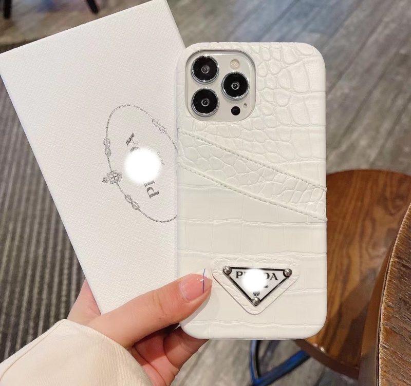 Replica Designer Prada Crocodile Pattern Imitation Leather Mobile Phone Case