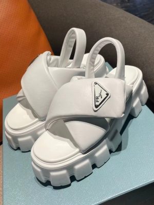 Replica Designer Prada Fashion Cross Strap Open Toe Platform Sandals