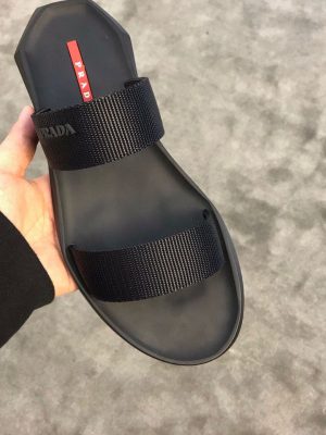 Replica Designer Prada Men Fashion Casual Leather Slippers