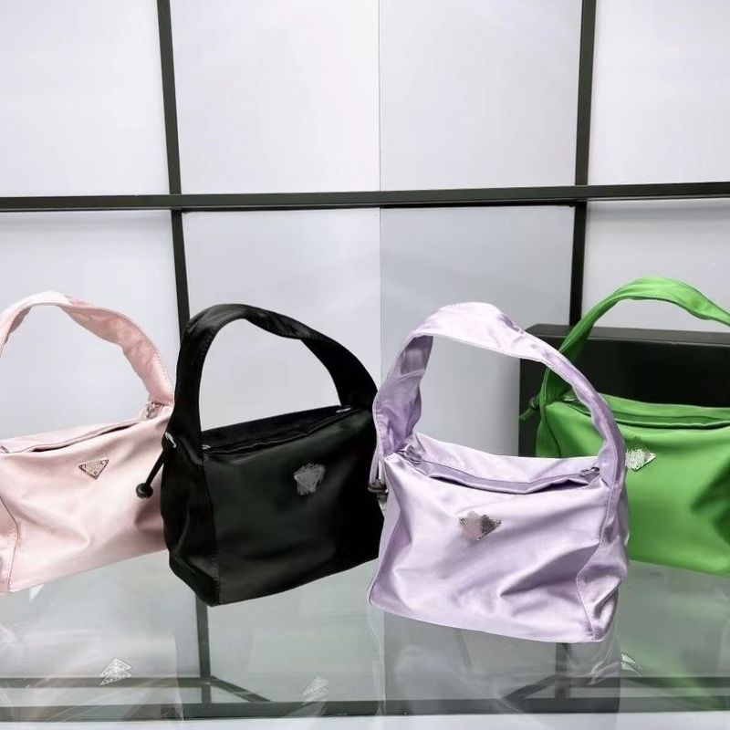 Replica Designer Prada Women Cloud Vegetable Basket Nylon Messenger Bag