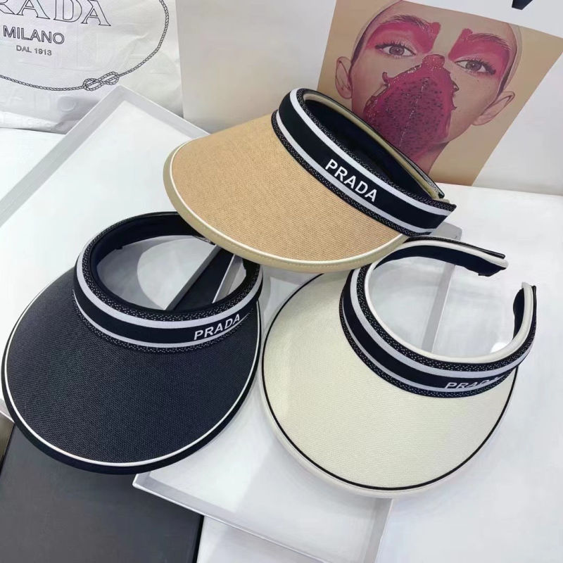 Replica Designer Prada Women Fashion Anti-Ultraviolet Sunscreen Hat