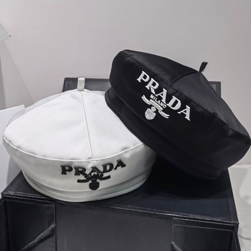 Replica Designer Prada Women Fashion Letter Beret Hat