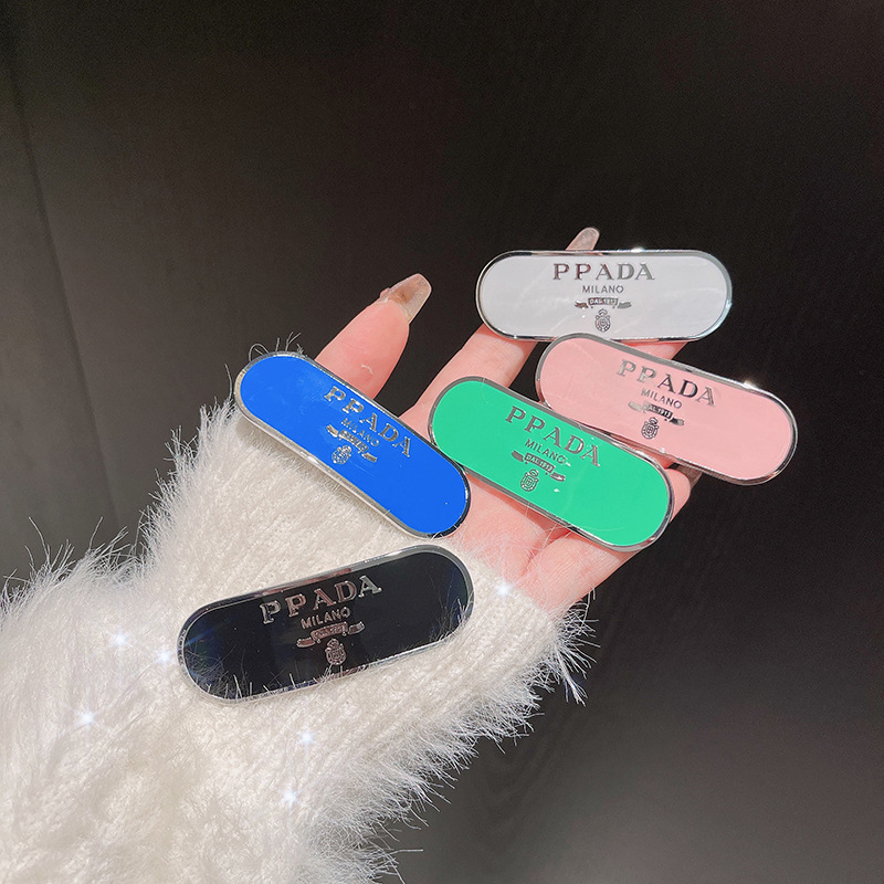 Replica Designer Prada Women Simple Geometric Letters Decorative Personalized Hair Clips