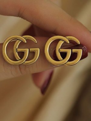 Replica Designer Women Double G Letter 925 Silver Stud Earrings