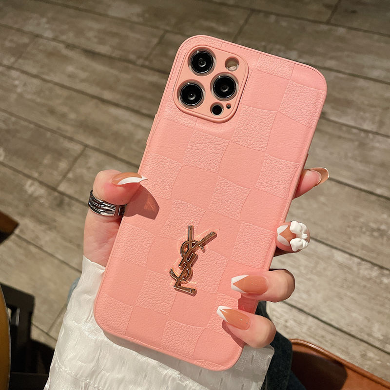 Replica Designer YSL Check Partner Simple Mobile Phone Case