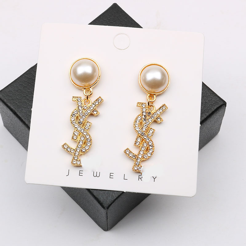 Replica Designer YSL Fashion Flash Imitation Diamond Stud Earrings