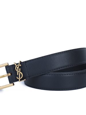 Replica Designer YSL Women Bronze Buckle Genuine Leather Jeans Dress Decorative Belt